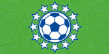 欧洲足球协会联盟UEFA标志 - 星环围绕的足球图案
